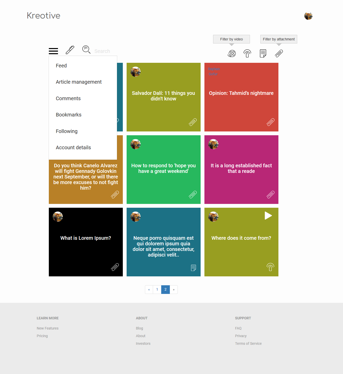 Kreotive: Group-wise micro-blogging application on Laravel framework